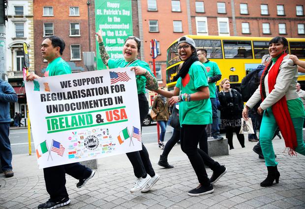 Irish protesting immigration